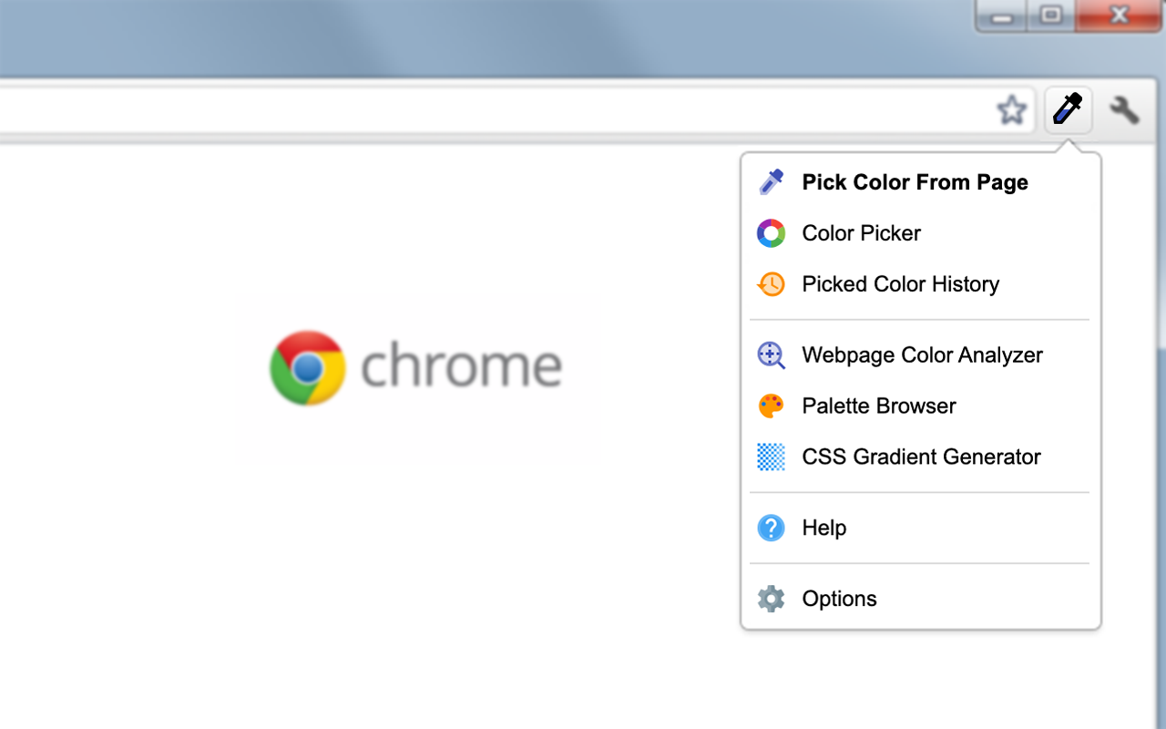 "ColorZilla Chrome extension eyedropper tool sampling colors from a webpage"