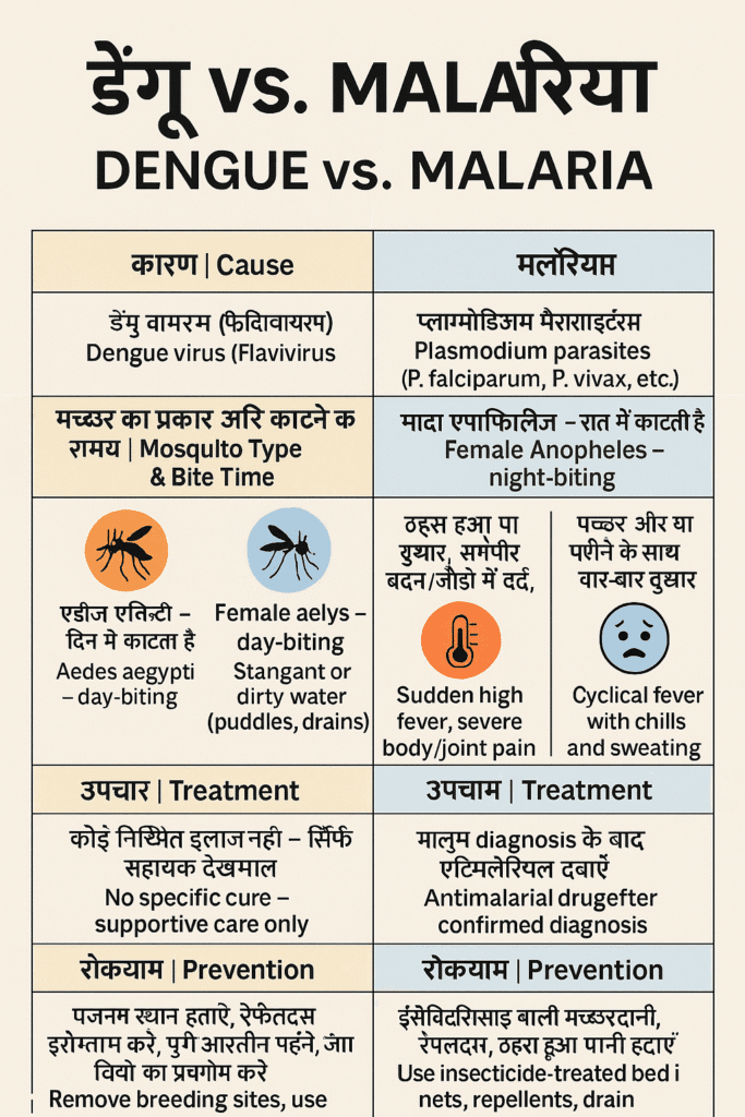 Difference Between Dengue and Malaria